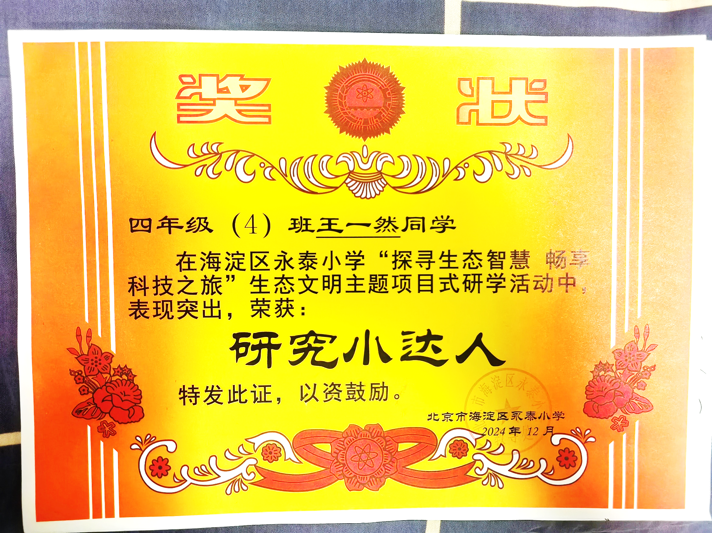 永泰小学 研究小达人